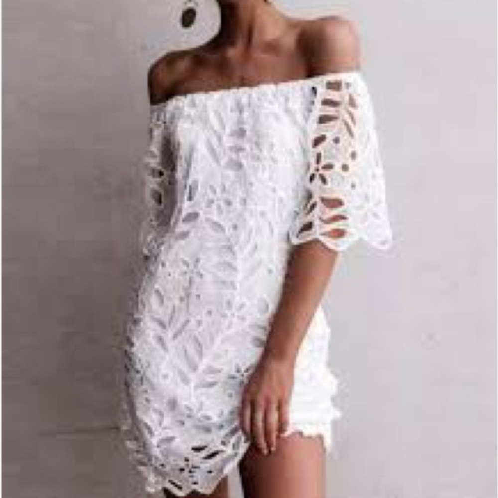 Elegant Off-Shoulder Pretty Garden Dress Size Large